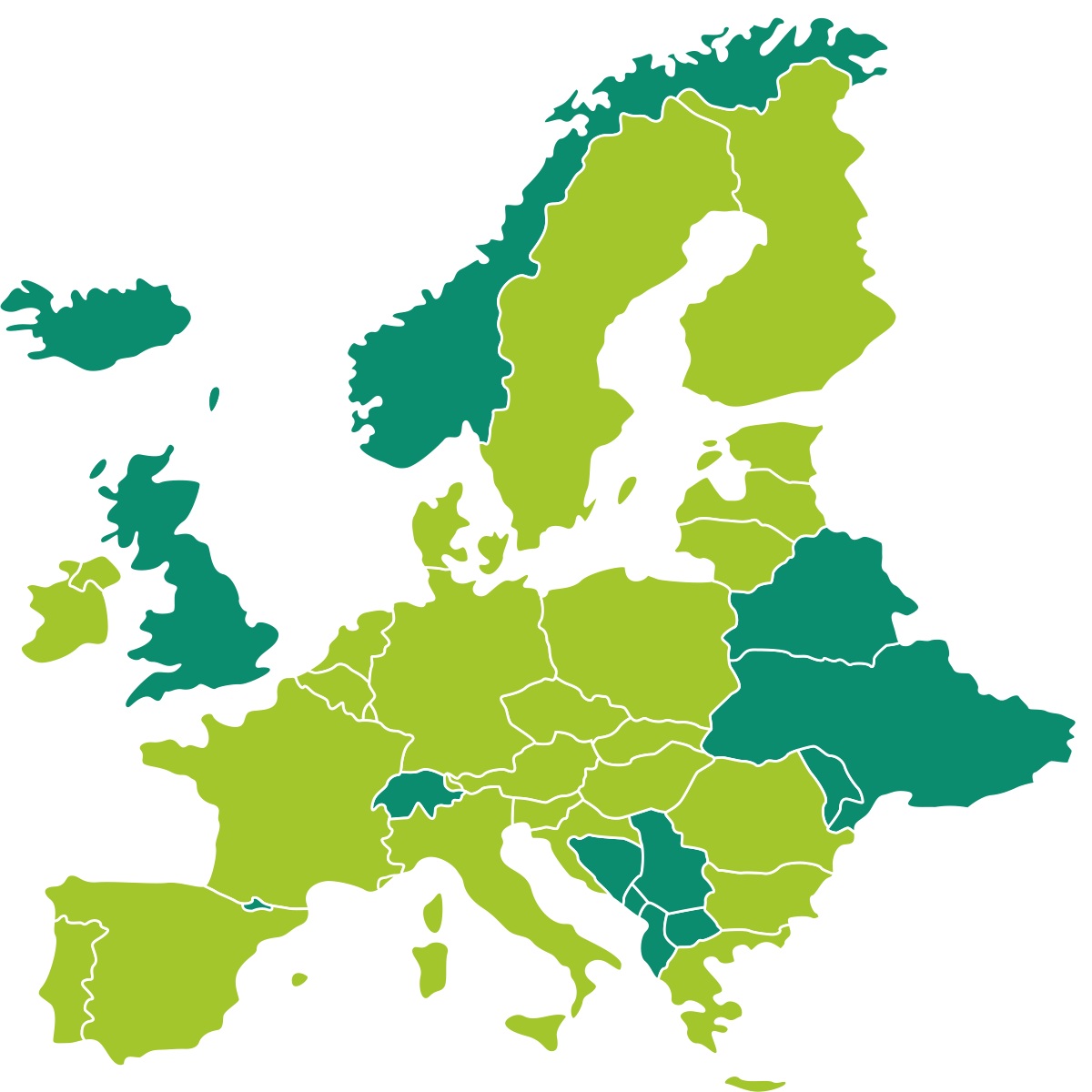 Europakarte Rückproduzenten Standorte